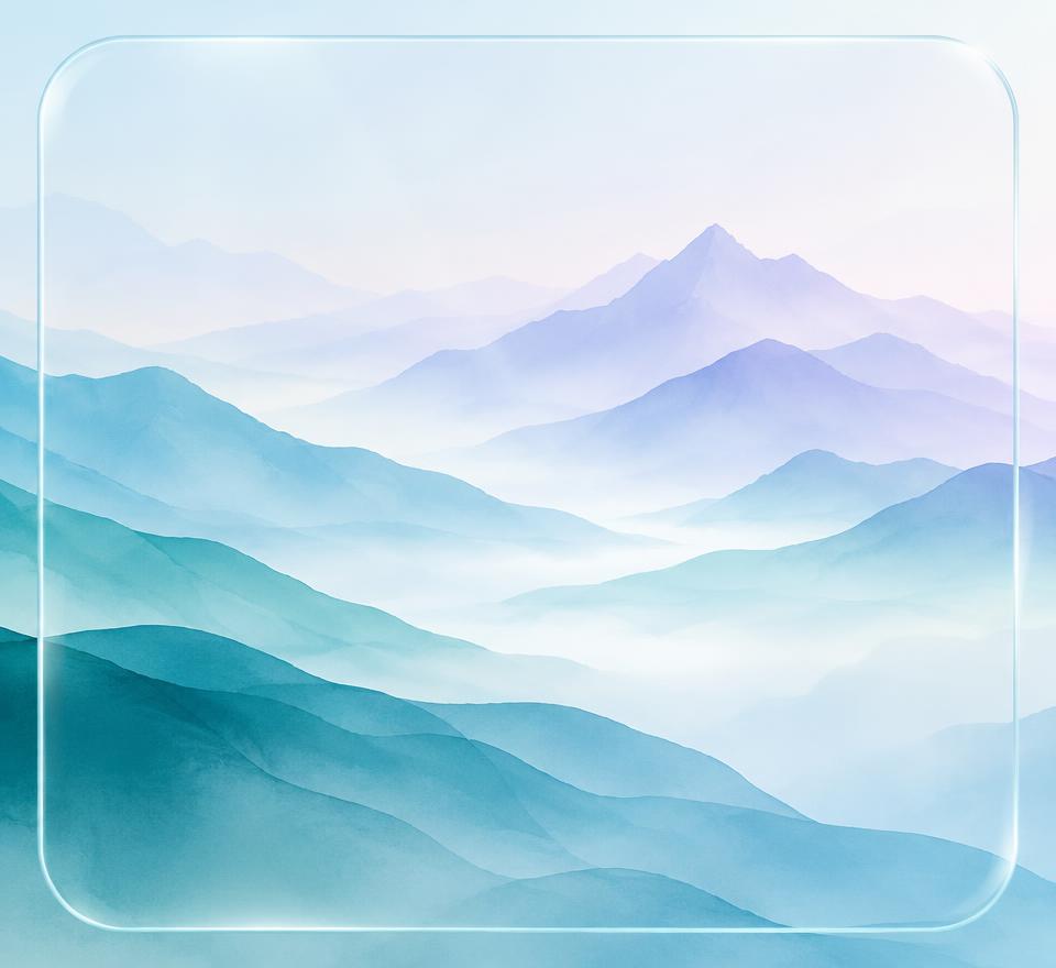 Soft layered mountain landscape